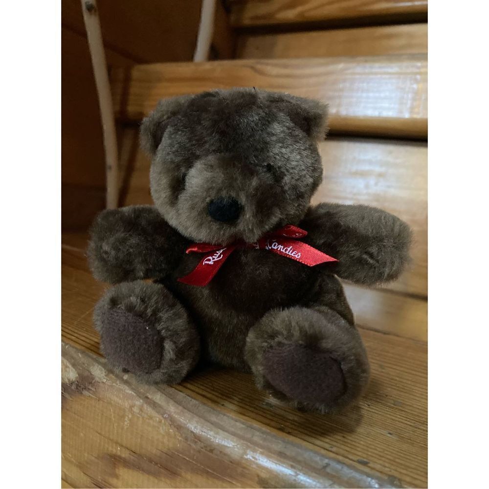 Brown Teddy Bear Sitting Russell Stover Plush Stuffed